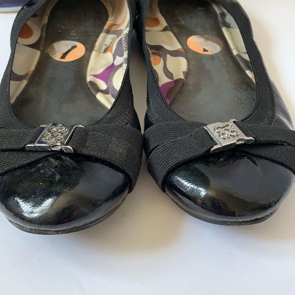 Coach shiny black ballet flats size 7 - Picture 2 of 5